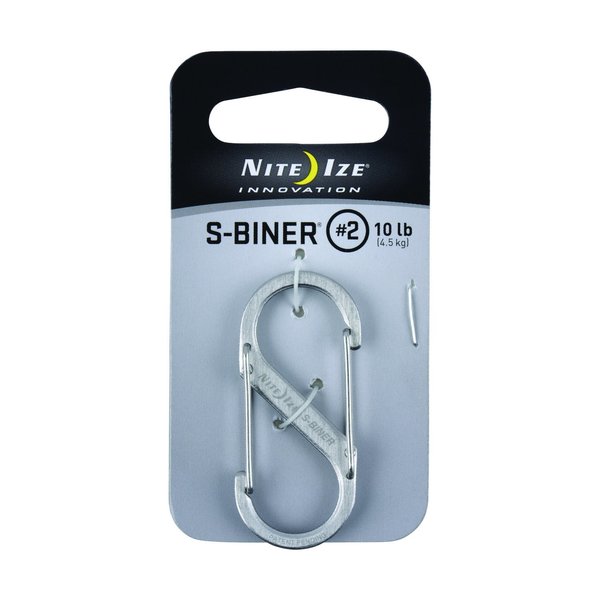 Nite Ize Nite Ize S-Biner 1.8 in. D Stainless Steel Silver Carabiner Key Holder SB2-03-11